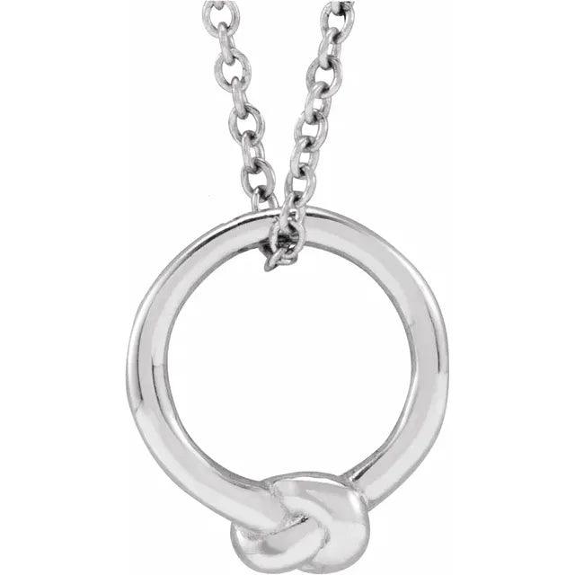 Overhand knot Necklace in Silver - Jimmy Leon Fine Jewelry