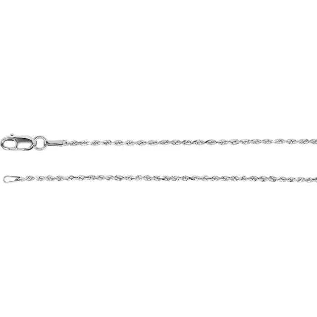 Rope Chain 1.3mm Necklace in Silver - Jimmy Leon Fine Jewelry