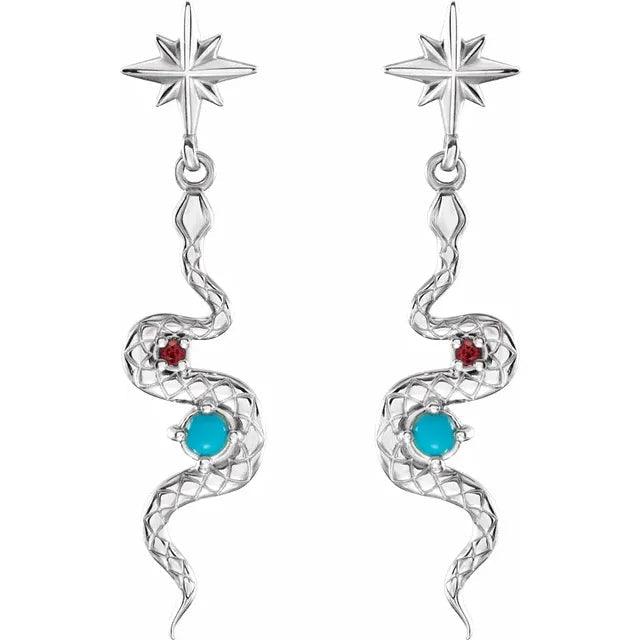 Snake Earrings in Silver - Jimmy Leon Fine Jewelry