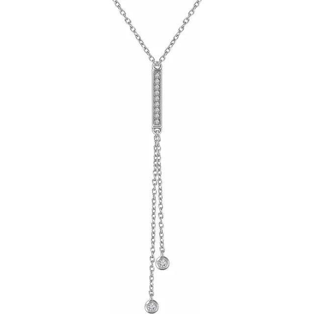 Y Diamond Necklace 1/10ct - Jimmy Leon Fine Jewelry