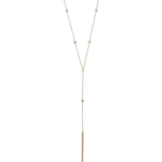 Y Diamond Necklace 1/3ct - Jimmy Leon Fine Jewelry