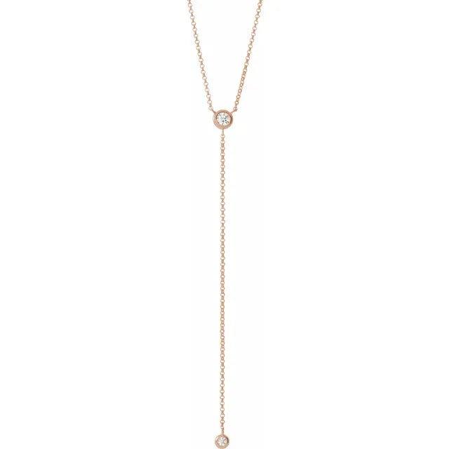 Y Diamond Necklace 1/5ct - Jimmy Leon Fine Jewelry