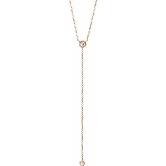 Y Diamond Necklace 1/5ct - Jimmy Leon Fine Jewelry